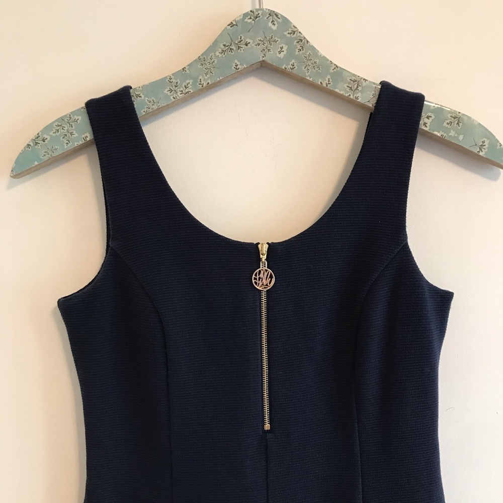 Lilly Pulitzer Nicollette Fit & Flare Dress Navy - Picture 2 of 8